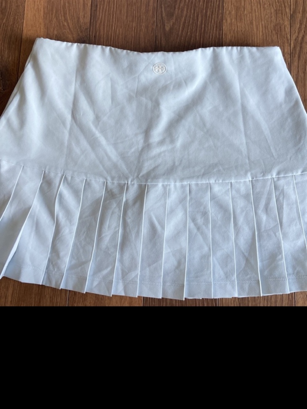 Tory Sport Pleated Tennis Skirt In Blue Silk. - Picture 9 of 10